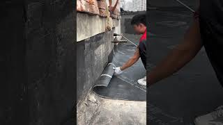 The process of waterproofing a roof Goodtools and machinery make work easy [upl. by Acimaj]