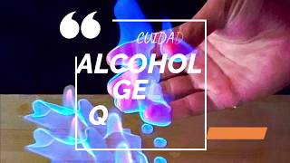 Cuidado con el alcohol en gel en las manos es inflamable quema [upl. by Kcor]