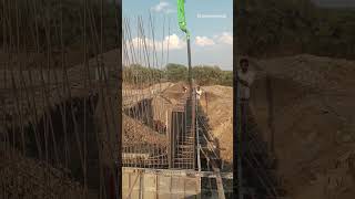 concreting by boom placer  MNB abutment casting civilengineering MNB shorts ytshorts short [upl. by Redwine684]