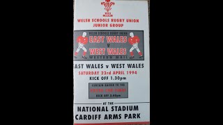 Welsh Schools Rugby Union  East Wales V West Wales 1994 National Stadium Cardiff Arms Park [upl. by Htidra]