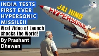 INDIA TESTS FIRST EVER HYPERSONIC MISSILE Viral Video of Launch Shocks the World [upl. by Abana]