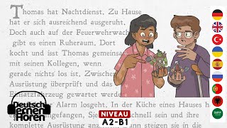 604 Deutsch lernen mit Geschichten  Deutsch lernen durch Hören  A2B1  Learn German with stories [upl. by Lexie]