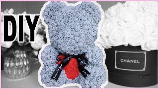 Easy DIY Cheap Instagram Rose Floral Teddy Bear  Dainty Abby [upl. by Godber]