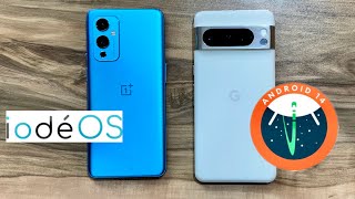 Google Pixel 8 Pro vs OnePlus 9  Stock Android vs iode OS [upl. by Eillom]