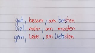 gut besser am besten  Komparation der Adjektive  Steigerung der Adjektive  Deutsch A1  13 [upl. by Volkan]