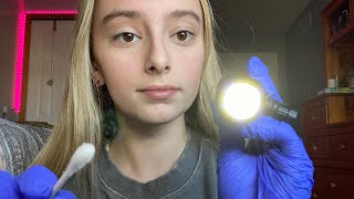 ASMR  Medical Tests On You Eye ExamEar Exam Lice Check etc [upl. by Maurili144]