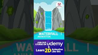 Waterfall Animation adobeanimate 2danimation WaterfallAnimation [upl. by Odab450]