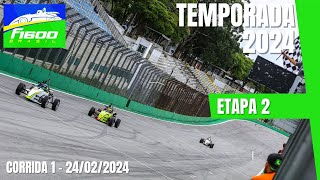 Etapa 2 2024  F1600  Corrida 1  Interlagos  AO VIVO [upl. by Olnton877]