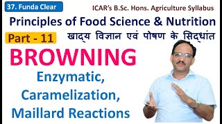 Browning Reactions in Food  Maillard Reaction  Enzymatic Browning  Caramelization  SK Sharma [upl. by Olifoet665]