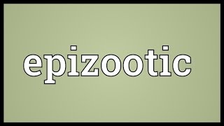 Epizootic Meaning [upl. by Lyudmila940]