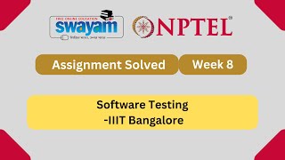 Software Testing Week 8  NPTEL ANSWERS  MYSWAYAM  nptel nptel2024 myswayam [upl. by Nniroc]