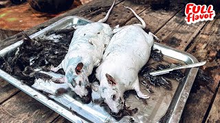 Amazing Giant RAT Farming amp Cooking  THAI Food  หนูนาอบโอ่ง หลามหนูนา มีตังฟาร์ม โคราช [upl. by Arliene]