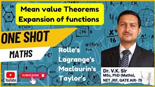 Taylors Theorem  Maclaurins Theorem  Rolles Theorem  Lagranges Theorem  One Shot  vkmpoint [upl. by Essyla]