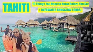 Overwater Bungalow Tour  19 Travel Tips to Tahiti Bora Bora Moorea and Papeete [upl. by Eitsirk]