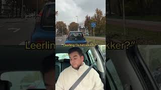 Funny moment😂🤣 geen stress Ze heeft een nieuwe gekregen😂🙇 rijles rijlessen rijschool rijbewijs [upl. by Farhsa]