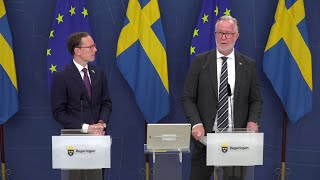 Pressträff om budgetnyhet med Johan Pehrson och Mats Persson [upl. by Vey]