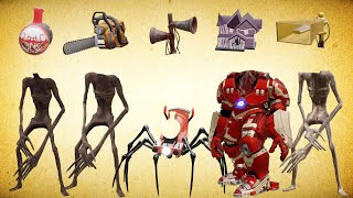 WRONG HEADS CHO CHO CHARLES SIREN HEAD CHAINSAW HULKBUSTER SIREN HEAD SCARY HOUSE THUNDERBOLT [upl. by Neersin]