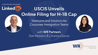 USCIS Unveils Online Filing for H1B  LinkedIn Live Stream  January 16 2024 [upl. by Aliahkim]