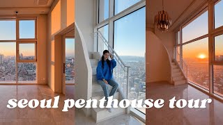 i moved into a seoul penthouse 🇰🇷 han river amp namsan tower views pool sauna gym breakfast [upl. by Neelac]