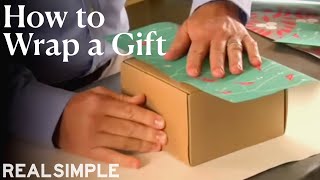 How to Wrap a Gift  Real Simple [upl. by Blaise]