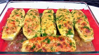 Фаршированные Кабачки ЛОДОЧКИ Безумно Вкусные Фаршированные Кабачки Как Приготовить Кабачки Цукини [upl. by Avaria]