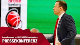 Pressekonferenz Brose Bamberg vs MHP RIESEN Ludwigsburg 9660 [upl. by Rolo104]