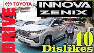 2024 Toyota Innova Zenix CVT Automatic Gas V amp Q Hybrid 10 most dislikeable features [upl. by Alisun]