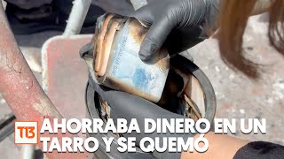 Ahorraba millonaria suma en un tarro y se incendió [upl. by Nanyk]