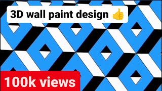 3D Black wall paint design👍 3dwallpainting walldesign painting paint trending viralvideo art [upl. by Ahsiekyt]