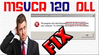 Msvcr 120 dll missing error  how to fix msvcr 120 dll missing error  msvcr 120 dll [upl. by Sherard]