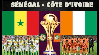 SÉNÉGAL  CÔTE DIVOIRE  CHOC DES 18ÈME DE LA CAN 2024 LES LIONS DE LA TERANGA VS AUX ÉLÉPHANTS [upl. by Assirat811]