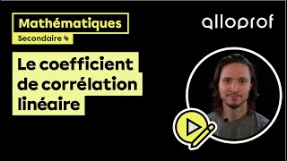 Le coefficient de corrélation linéaire  Mathématiques  Alloprof [upl. by Sinnaoi248]