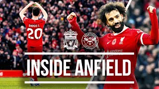 Salah amp Jota Goals Secure Sixth Straight League Home Win  Liverpool 30 Brentford  Inside Anfield [upl. by Ordnasil886]