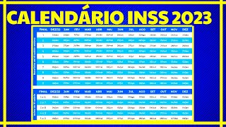 SAIU NOVO CALENDÁRIO DE PAGAMENTOS DOS BENEFÍCIOS DO INSS 2023  APOSENTADOS E PENSIONISTAS [upl. by Etana]