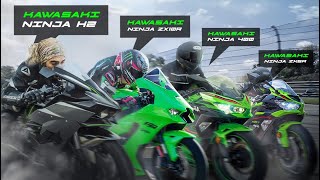 Enfrentamos TODAS las Kawasaki Ninja  H2 VS ZX10R vs ZX6R vs Ninja 400 [upl. by Etteraj]