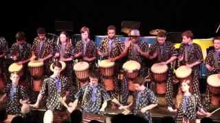 Djembe traditional by Campbell Hall World Drumming Ensemble [upl. by Ahsirtal]