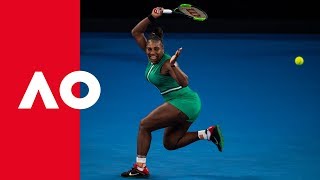 Serena attacks Halep serve  Australian Open 2019 [upl. by Atnohs744]