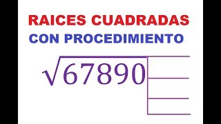 6 RAÍZ CUADRADA INEXACTA DE 5 CIFRAS DÍGITOS COMO SACAR LA RAÍZ CUADRADA CON PROCEDIMIENTO [upl. by Filler]