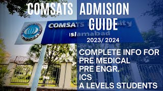 Comsats University complete admission guide 2023  2024  Comsats cs programs admissionss [upl. by Arleen]