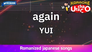 again – YUI Romaji Karaoke with guide [upl. by Repmek209]