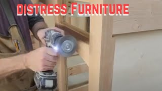 How to Distress Wood woodworking [upl. by Ibmab927]