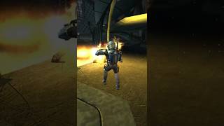 starwars starwarsbountyhunter jangofett flamethrower vs Bando Gora zombies [upl. by Bronez]