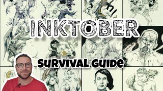 INKTOBER Survival Guide ✒️ How to complete the Ink Drawing Challenge Part 2 [upl. by Aiuqet]