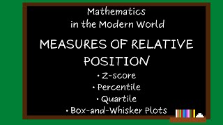 Math in the Modern World Module 6  Measures of Relative Position ZScore Percentile Quartiles [upl. by Nagoh851]