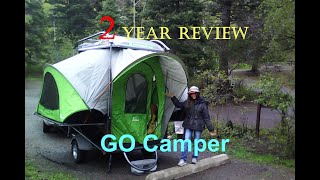 Sylvansport GO Camper  2 Year Review  Tiny Trailer Camper [upl. by Hairom]