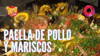 Paella de pollo y mariscos  QuéMañana [upl. by Lark]