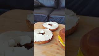 Bagel breakfast mukbang shorts breakfast [upl. by Coady]