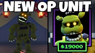 NEW DREADBEAR UNIT IS CRAZY OP  Roblox Five Nights TD FNTD [upl. by Maidy416]