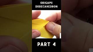 Origami Dodecahedron Tutorial 🌟 How to Fold a Stunning 12Sided Paper Polyhedron Part 4 [upl. by Aiyram]