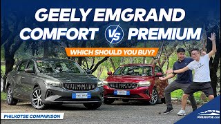 Geely Emgrand Comfort vs Premium  Philkotse Variant Comparison Review w English Subtitles [upl. by Arodasi]